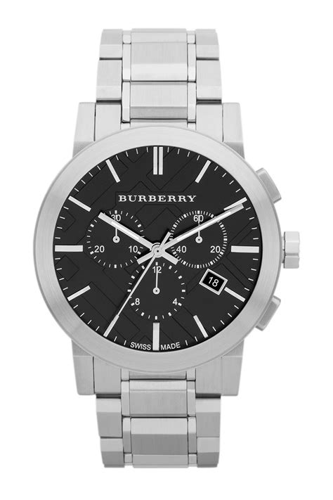 burberry men's the city swiss quartz watch black dial|Burberry Men's Chronograph The City Black Watch BU9351.